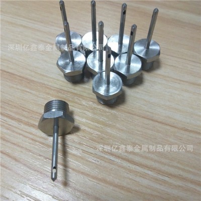 加工不锈钢红酒开瓶针充气针头灌墨针 侧孔针头打孔 滚花缩尖图2