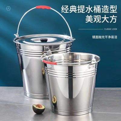 无磁不锈钢水桶多功能加厚家用水桶酒吧啤酒桶冰桶泼水节水桶批发图2