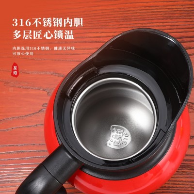 焖茶壶316不锈钢真空保温壶咖啡壶显温家用办公泡茶壶定 制logo图2