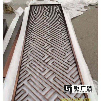 钛金不锈钢屏风 隔断图3
