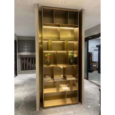 201 304不锈钢定制酒架 装饰架 展厅装饰 展示柜 豪华恒温酒窖图4