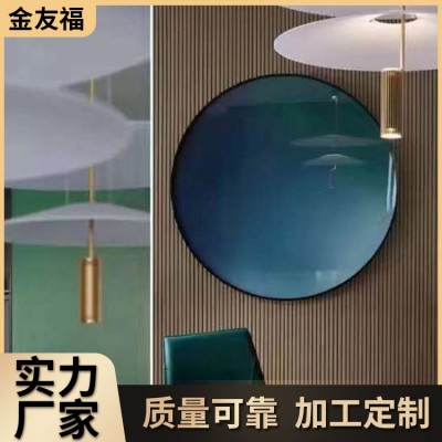 香槟金玫瑰金新中式家具 客厅进门不锈钢屏风 电视墙背景墙图5