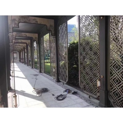 24号产品鑫宝聚不锈钢屏风装饰，酒店会所专用屏风隔断 酒柜 加工定制厂家图1