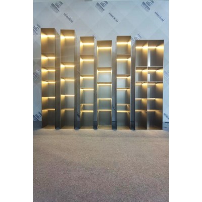 24号产品鑫宝聚不锈钢屏风装饰，酒店会所专用屏风隔断 酒柜 加工定制厂家图2