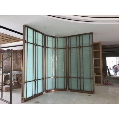 24号产品鑫宝聚不锈钢屏风装饰，酒店会所专用屏风隔断 酒柜 加工定制厂家图5