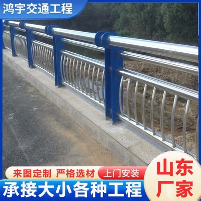 不锈钢复合管桥梁护栏 不锈钢碳素钢栏杆 现货河道景观道路防护栏图3