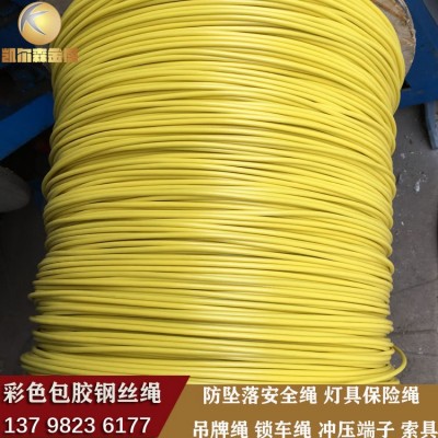 厂家定制不锈钢彩色包胶钢丝绳金色包塑钢丝绳1.5-2-2.5-3-4-5 mm图4