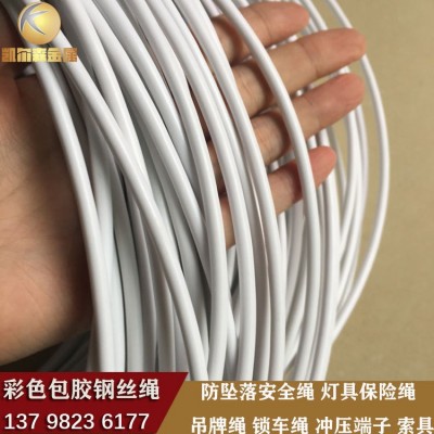厂家定制不锈钢彩色包胶钢丝绳金色包塑钢丝绳1.5-2-2.5-3-4-5 mm图2
