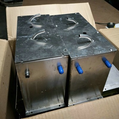 厂家定制不锈钢方形盘管蒸发器水箱 方形冷水机蒸发器弯管加工图4