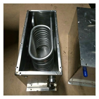 厂家定制不锈钢方形盘管蒸发器水箱 方形冷水机蒸发器弯管加工图5