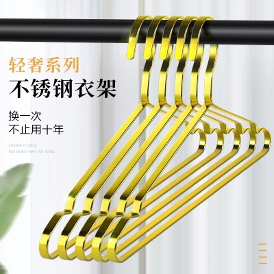 家用不锈钢晾衣架加厚加宽晾晒架升级款扁条衣架实心晒衣架成人图3
