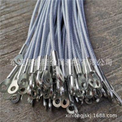 厂家304316不锈钢钢丝绳包胶钢丝绳灯饰安全绳鱼眼端子压制1-20mm图4