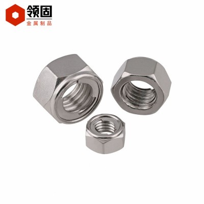 304/316不锈钢全金属锁紧螺母 GB6184六角防松螺丝帽插片自锁螺帽图3