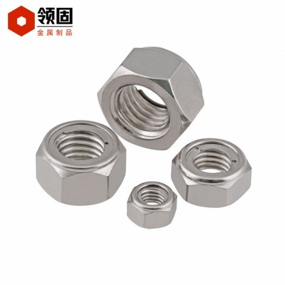 304/316不锈钢全金属锁紧螺母 GB6184六角防松螺丝帽插片自锁螺帽图2