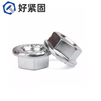 304不锈钢美制法兰螺母英制防滑带齿螺帽1/4~1/2UNC图2