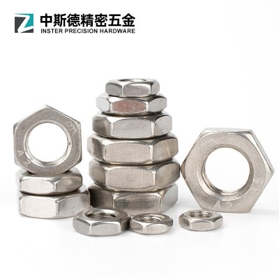 定做/M3-M8/304不锈钢六角薄螺母/薄螺帽/薄螺母/薄六角螺帽图2