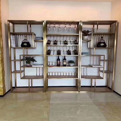 304 316L不锈钢高端屏风酒店展厅简约别墅钛金定制玄关隔断图4