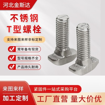 铝型材304不锈钢T形螺栓 t型螺丝 光伏T型螺栓 价格低出货快图1