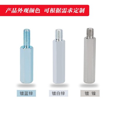 单头外六角铁柱螺栓间隔柱隔离螺杆双头螺柱增高圆柱厂家M3 M4M5M6图4