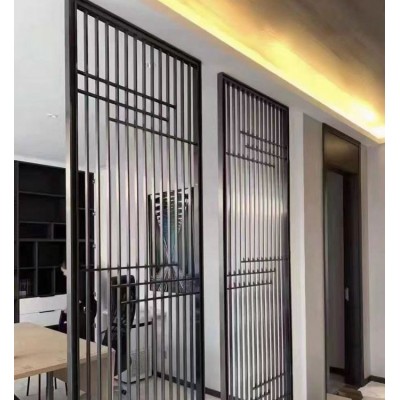 不锈钢屏风轻奢简约金属隔断图4
