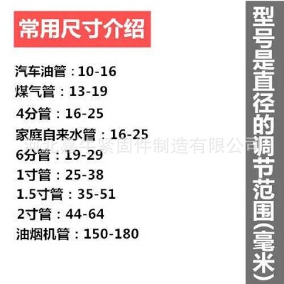不锈钢喉箍 卡箍 抱箍 201 304 美式喉箍 煤气管卡 不锈钢软管夹图5