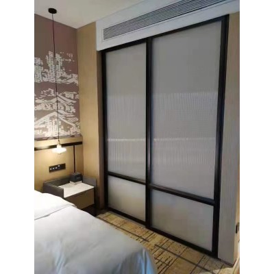 定制 客厅办公室酒店背景墙不锈钢屏风隔断现代轻奢新中式玻璃金图4