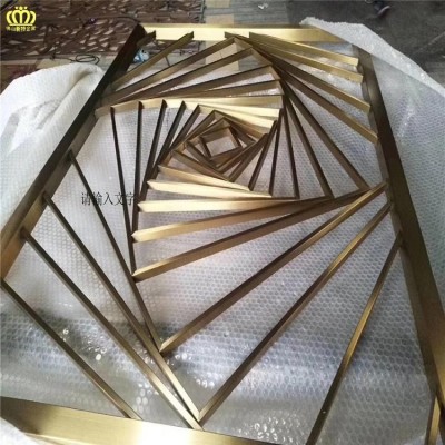 定制不锈钢屏风 户外庭院风景墙金属定制花格 造型好看图3