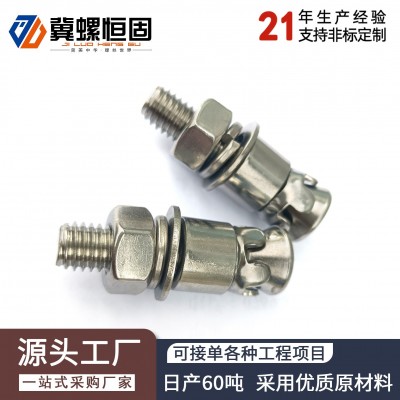 现货不锈钢背栓膨胀螺栓幕墙抗震配件螺栓敲击式M8不锈钢背栓螺丝图2