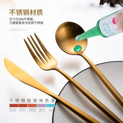 304不锈钢餐具牛排刀叉勺筷子甜品咖啡勺葡萄牙西式酒店餐厅套装图4