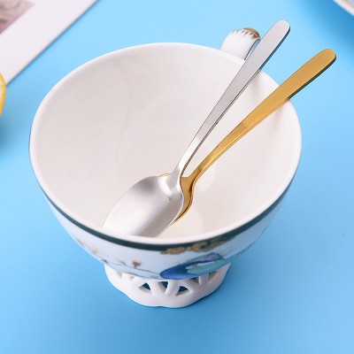 家用精致不锈钢搅拌勺 儿童蜂蜜蛋糕布丁甜品勺 简约商务咖啡尖勺图4