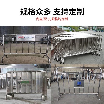 不锈钢铁马护栏商场地铁活动施工防护围栏304护栏隔离栏临时围挡图3