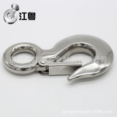304不锈钢起重大耳钩/葫芦吊/环眼/羊角/防脱/万向抓钩重货挂钩图2