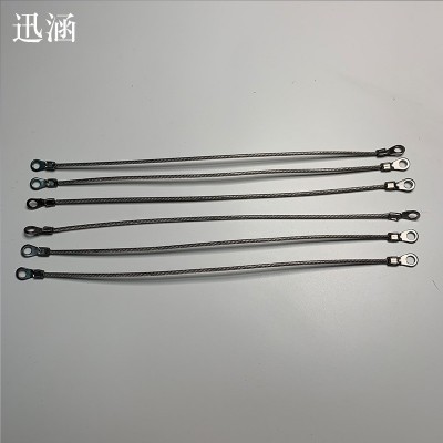 不锈钢包胶钢丝绳 两头压铸端子304/316不锈钢保险绳来图制作图2
