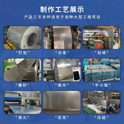 现货201不锈钢卷9k贴膜镜面不锈钢板压延冷轧切割雨棚板材厂家图4