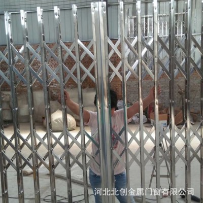 不锈钢拉闸门 怀旧拉闸门 铝合金拉闸门 仓库推拉门 拉闸门加厚款图2