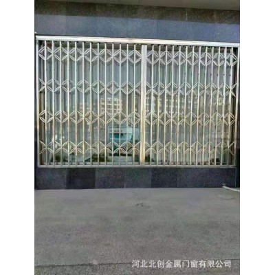 不锈钢拉闸门 怀旧拉闸门 铝合金拉闸门 仓库推拉门 拉闸门加厚款图4