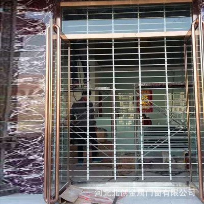 银行不锈钢链条通风卷帘门 防盗不锈钢卷帘门 链条卷帘门批发图3