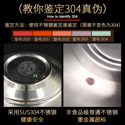 不锈钢碗304加厚铂泡面碗厂家直销带盖砂光不锈钢双层汤碗食品级图5