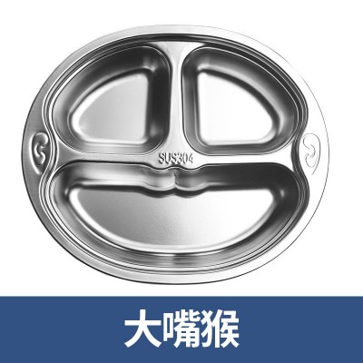 创意304卡通餐盘不锈钢加厚分格快餐盘宝宝儿童学生饭盘幼儿园图5