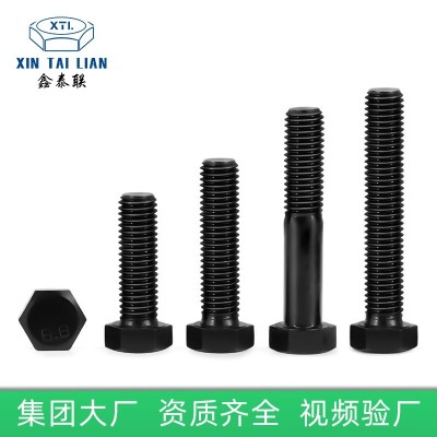 供应高强度螺栓 外六角螺栓 全牙半牙加长发黑8.8级碳钢螺丝图2