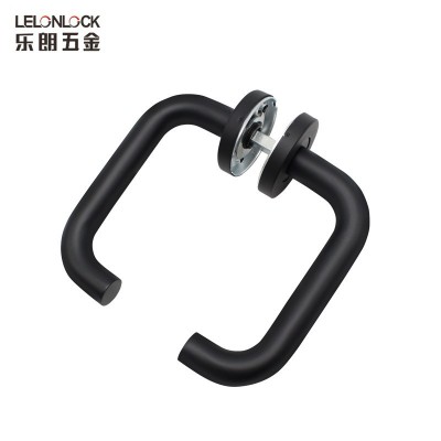欧标CE认证不锈钢U形室内门通道门把手 乐朗批发弯管防火门拉手图5
