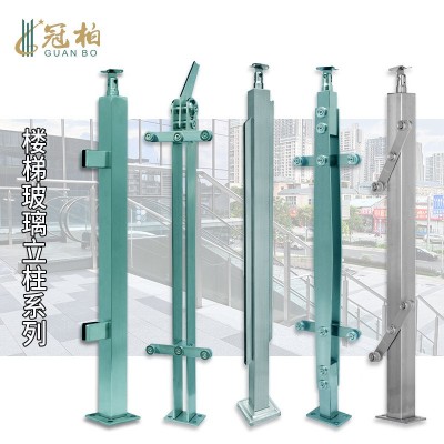 不锈钢立柱304玻璃工程栏杆家用楼梯别墅室内外围栏护栏阳台扶手