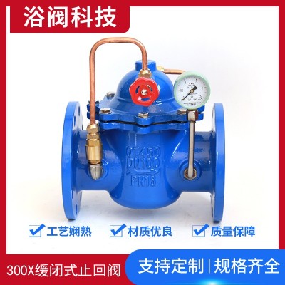 贵峰管道单向阀止水阀水利控制阀dn80 100 600 300x缓闭式止回阀