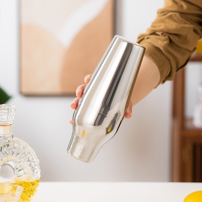 不锈钢调酒器鸡尾酒调酒杯柠檬两段式酒吧调酒工具套装 5个图2