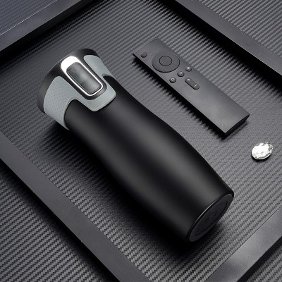 一键饮水304双层不锈钢创意礼品杯真空保温杯车载高档汽车杯子 50个