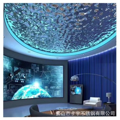 金属水波压纹板材批发 承接娱乐会所不锈钢工程装饰装潢量尺安装图3