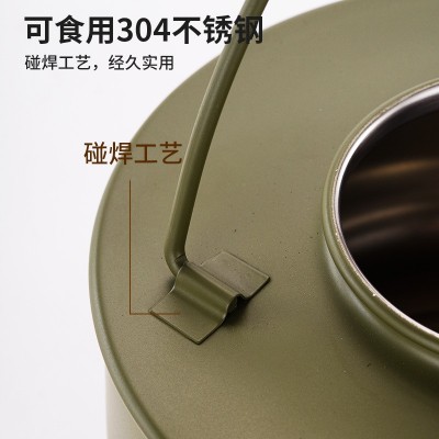 亚马逊热卖户外不锈钢烧水壶咖啡壶开水壶1.5L便携野外露营烧水壶图3
