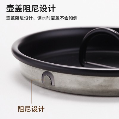 亚马逊热卖户外不锈钢烧水壶咖啡壶开水壶1.5L便携野外露营烧水壶图4