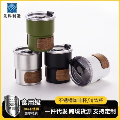 户外防烫露营杯304不锈钢水杯便携式耐高温咖啡杯野营装备啤酒杯