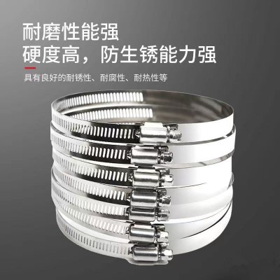 201美式不锈钢喉箍卡箍管卡管夹卡扣煤气管水管消防抱箍快速安装图2